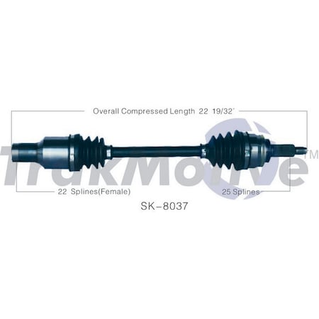 Surtrack Axle Cv Axle Shaft, Sk-8037 SK-8037